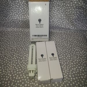Lot 2 PLC  13W 2U 3500k G24K-1 Bluex  Fluorescent Compact Bulbs New In Box